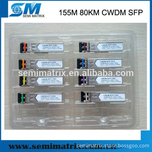 155M 80KM CWDM SFP Optical Transceiver Module